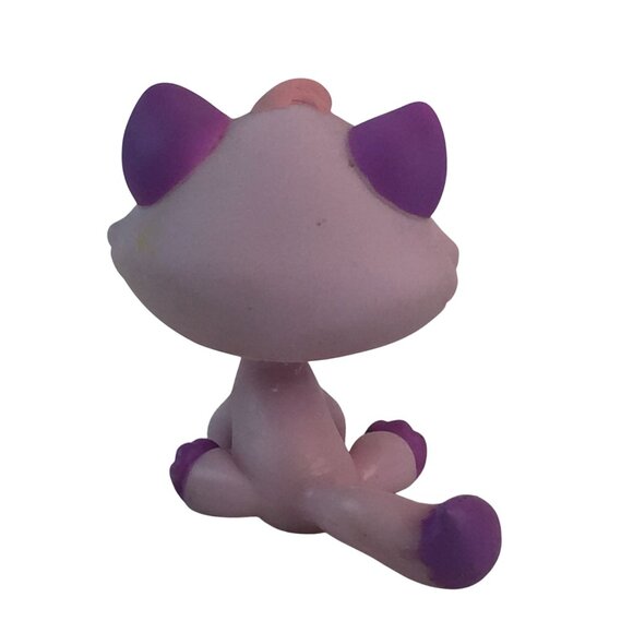 Littlest Pet Shop LPS #576 Purple Pink Kitty Cat Clover Eyes Kitten - Picture 3 of 8